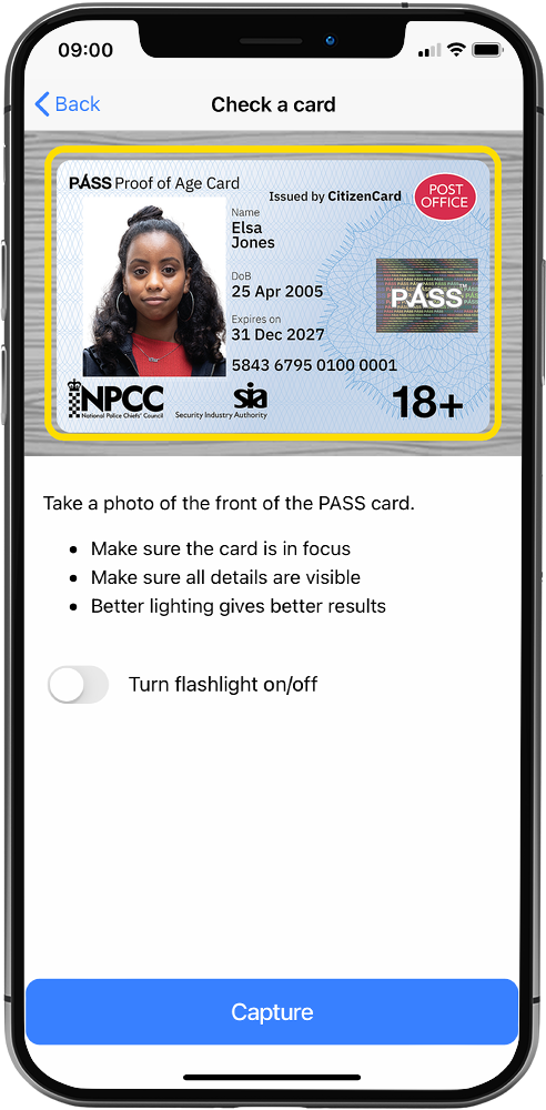 PASS Card Verify mobile app - screenshot 2