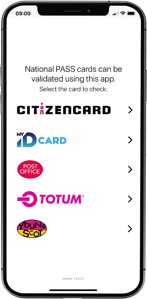 PASS Card Verify mobile app - screenshot 1